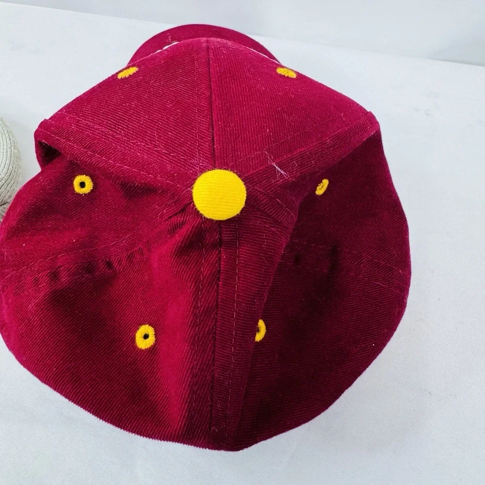 Mens‎ Vintage Washington Redskins Annco Corduroy Hat Burgundy Yellow NFL Cap
